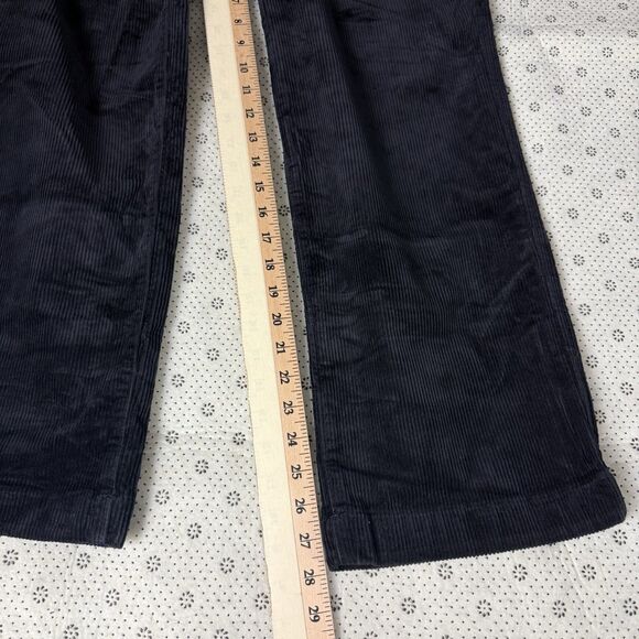 GAP Mid Rise Loose Corduroy Pants in Solid Black Womens 0 Stretch Patch Pockets - Picture 11 of 14